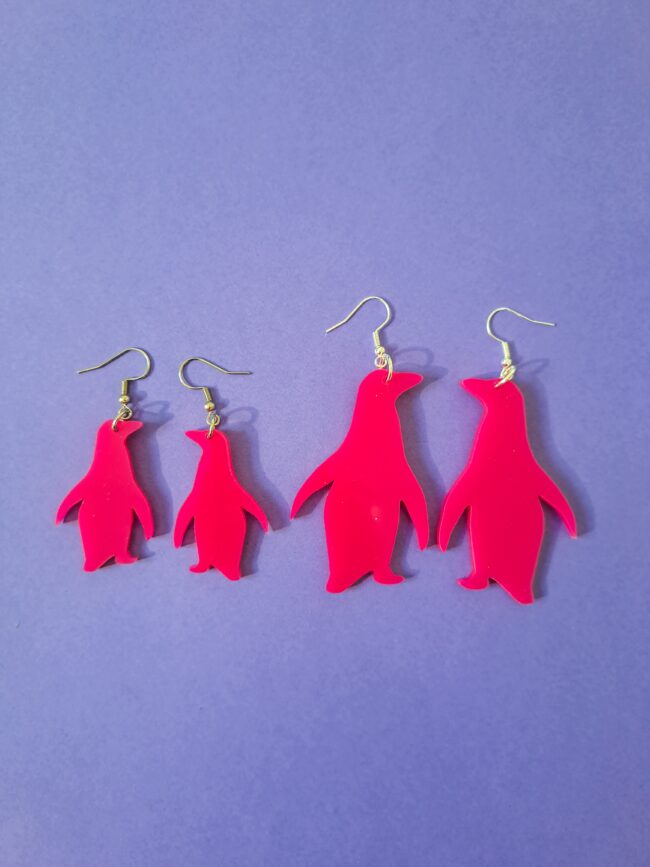 Bozan Pingviini korvakorut pinkki pieni iso titiMadam Bozan Pingviini korvakorut pinkki pieni iso titiMadam