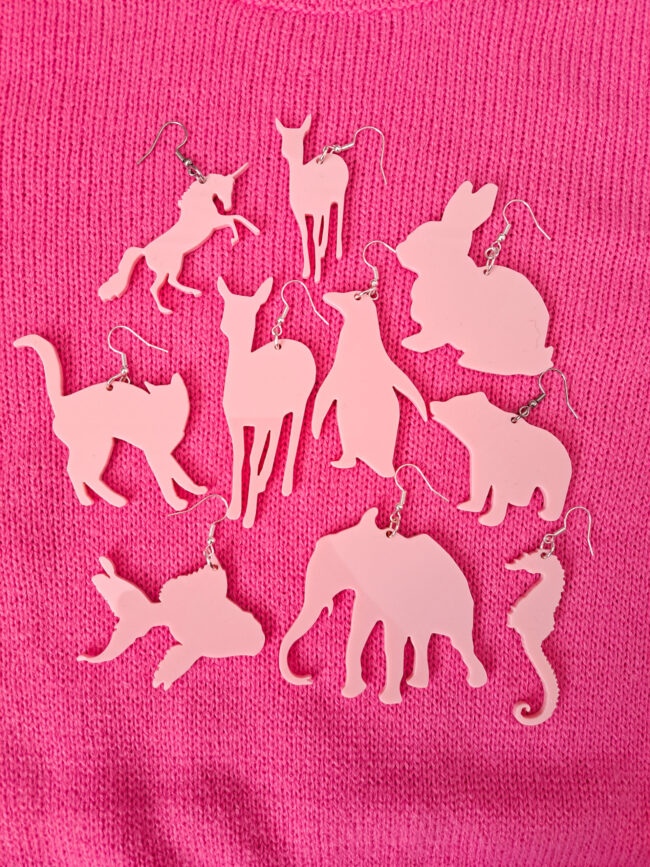 Karhu, Kissa, Norsu, Kultakala, Pingviini, Merihevonen, Yksisarvinen Vaaleanpunainen Karhu, Kissa, Norsu, Kultakala, Pingviini, Merihevonen, Yksisarvinen Vaaleanpunainen