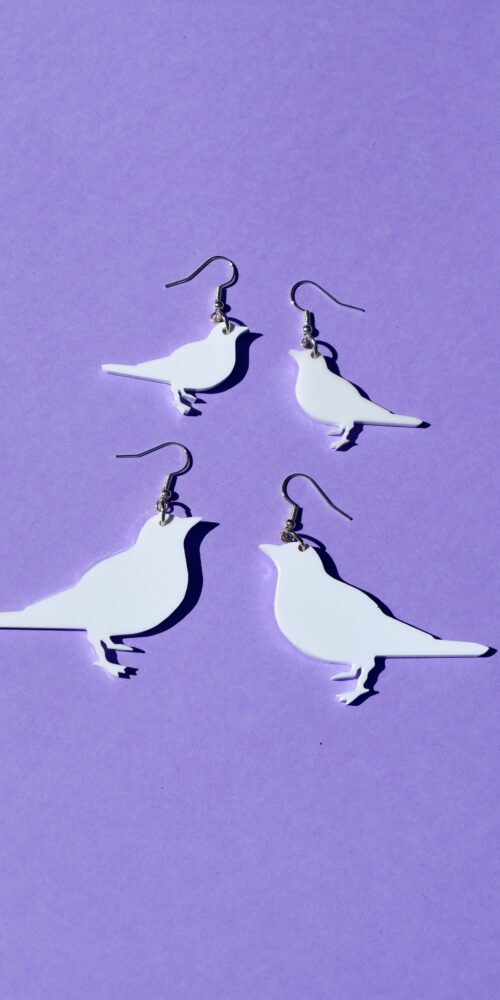 Ben Lintu Isot Valkoiset Korvakorut titiMadam Jewelry