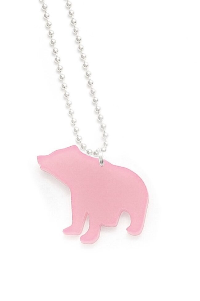 Björn Karhu Iso Eläin Kaulakoru Vaaleanpunainen Björn Karhu Iso Eläin Kaulakoru Vaaleanpunainen