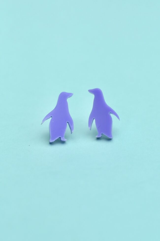 Bozan Pingviini pienet nappikorvakorut laventeli2 titiMadam Bozan Pingviini pienet nappikorvakorut laventeli2 titiMadam