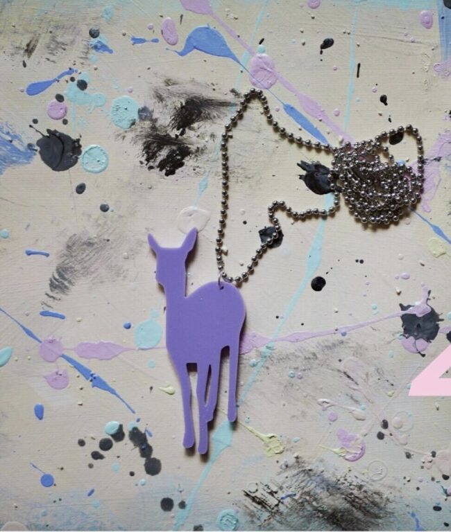 Juan Bambi Eläin Kaulakoru Iso Palloketju Laventeli titiMadam Jewelry Juan Bambi Eläin Kaulakoru Iso Palloketju Laventeli titiMadam Jewelry