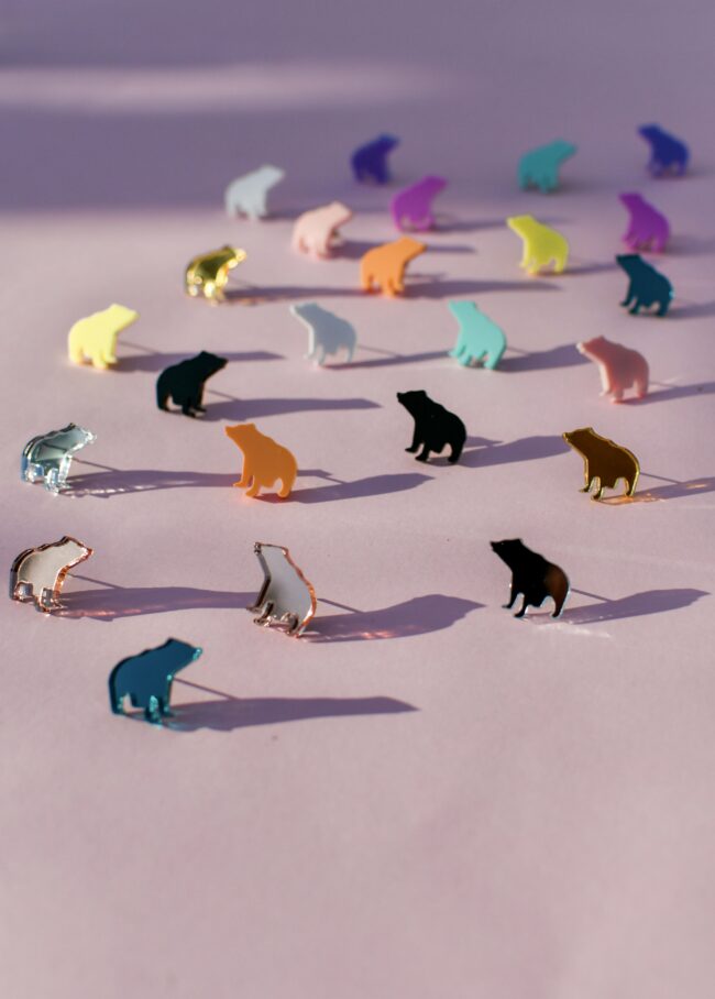 björn karhu eläin nappikorvakorut useita värejä björn karhu eläin nappikorvakorut useita värejä