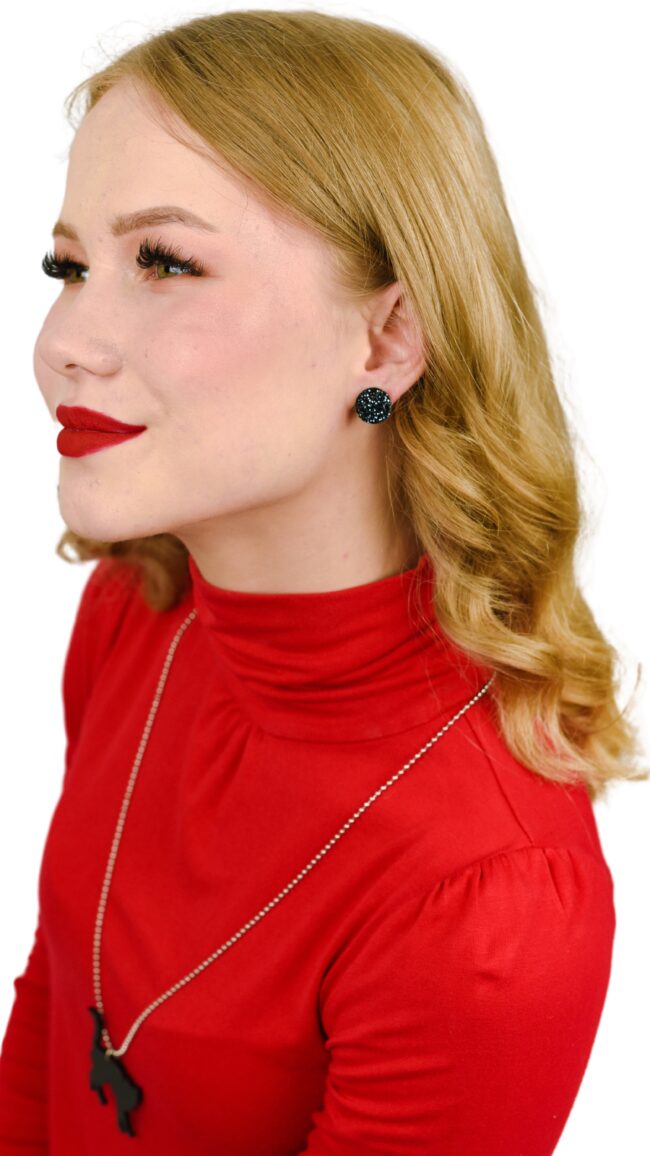 Pyöreät Pienet Mustat Nappikorvakorut titiMadam Jewelry Pyöreät Pienet Mustat Nappikorvakorut titiMadam Jewelry