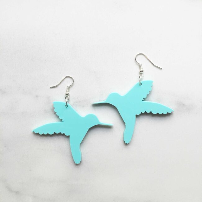 Vilma Hummingbird earrings 1 Vilma Kolibri korvakorut minttikorvakorut