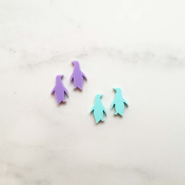 Bozan Pingviini Pienet Eläin Nappikorvakorut minttu laventeli titiMadam Bozan Pingviini Pienet Eläin Nappikorvakorut minttu laventeli titiMadam