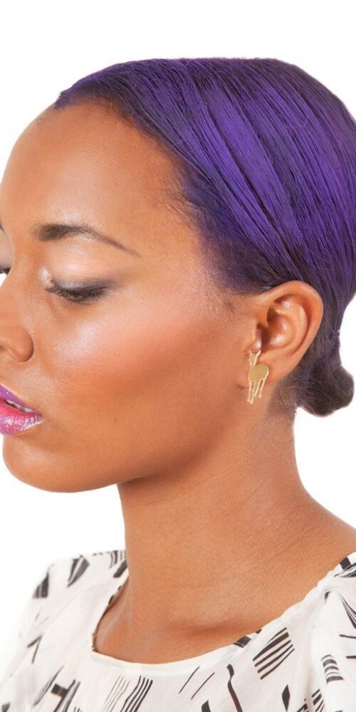 Pienet Juan Bambi Eläin Nappikorvakorut kulta peili titiMadam Jewelry Pienet Juan Bambi Eläin Nappikorvakorut kulta peili titiMadam Jewelry