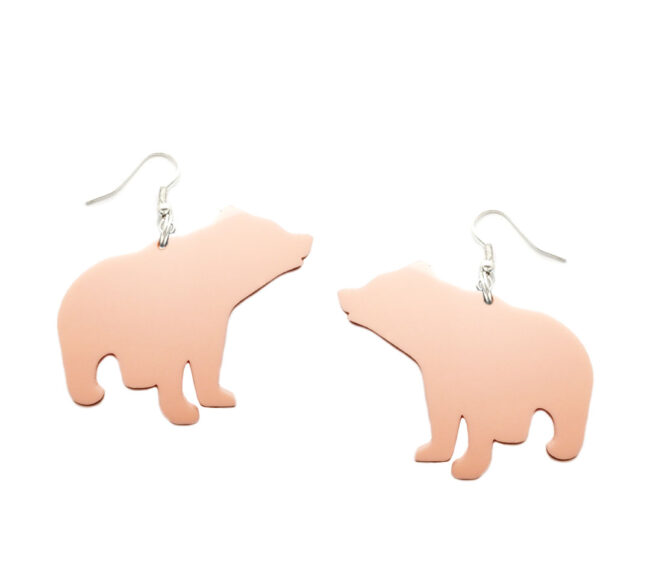 Björn Karhu Korvakorut Vaaleanpunainen titiMadam Jewelry Ihanat Eläinaiheiset korvakorut titiMadam Jewelry verkkokaupasta!