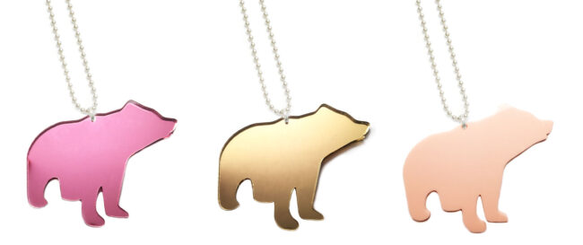 Björn Karhu kaulakoru kulta peili vaaleanpunainen pinkki peili titiMadam Jewelry Björn Karhu kaulakoru kulta peili vaaleanpunainen pinkki peili titiMadam Jewelry