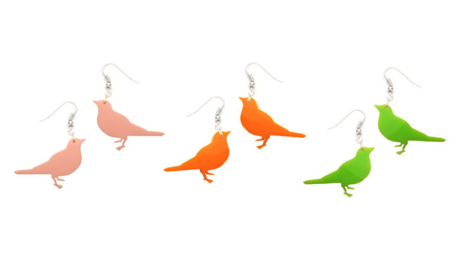 Ben Bird Lintu Eläin Korvakorut Vaaleanpunainen Ben Bird Lintu Eläin Korvakorut Vaaleanpunainen