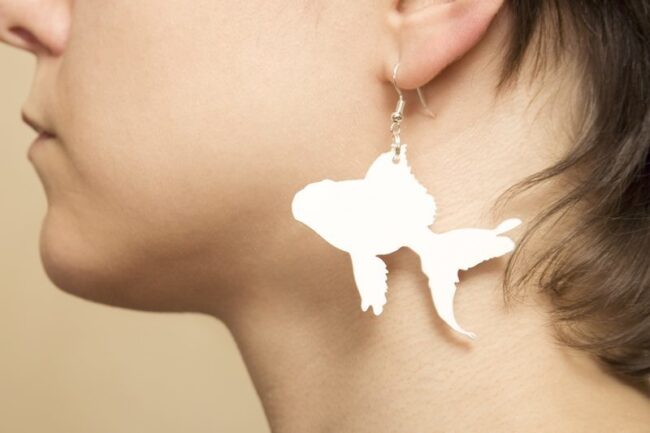 titiMadam Kultakala korvakorut valkoinen Galatee Kultakala korvakorut titiMadam Jewelry verkkokaupasta!