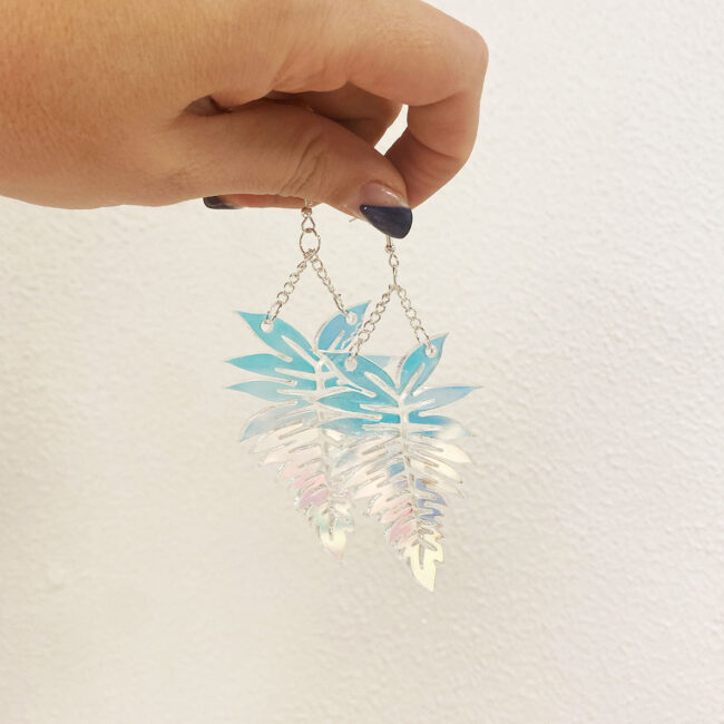 Fern iridescent isot korvakorut titiMadam Jewelry Fern iridescent isot korvakorut titiMadam Jewelry