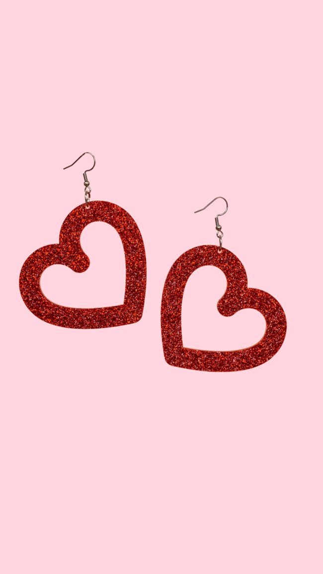 Sydän glitter korvakorut punainen titiMadam Jewelry Sydän glitter korvakorut punainen titiMadam Jewelry