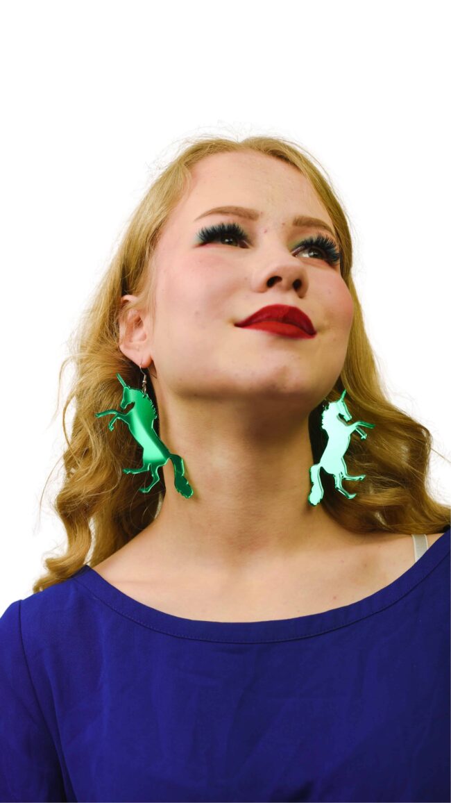 Yksisarvinen Isot Vihreät Korvakorut titiMadam Jewelry Yksisarvinen Isot Vihreät Korvakorut titiMadam Jewelry