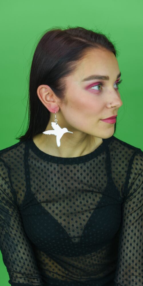 Vilma Kolibri Pienet Eläin Korvakorut Hopea Peili titiMadam Jewelry