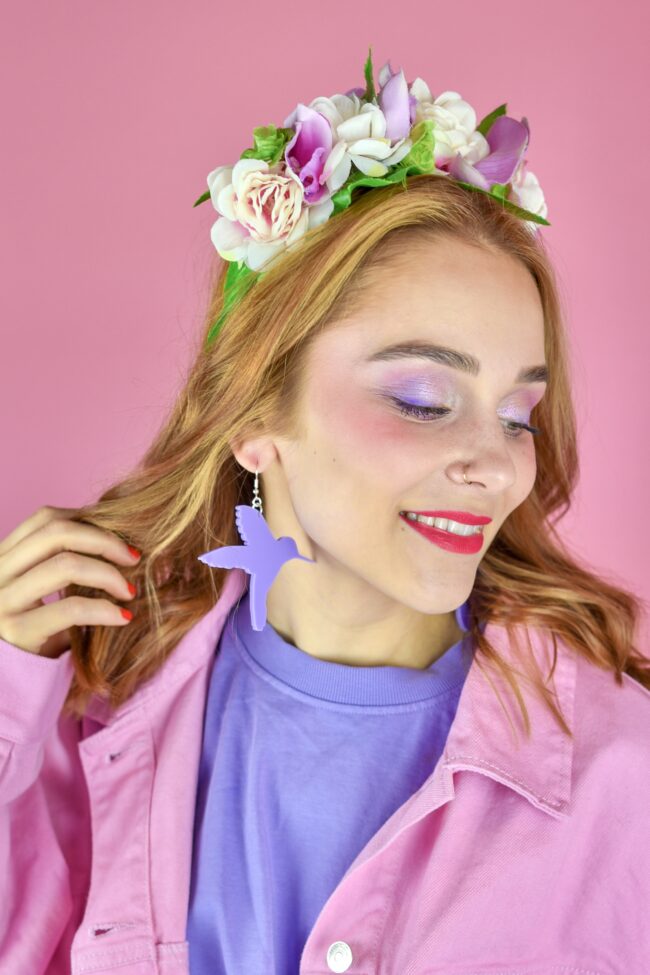 Vilma Kolibri Isot Eläinkorvakorut Laventeli titiMadam Jewelry Vilma Kolibri Isot Eläinkorvakorut Laventeli titiMadam Jewelry