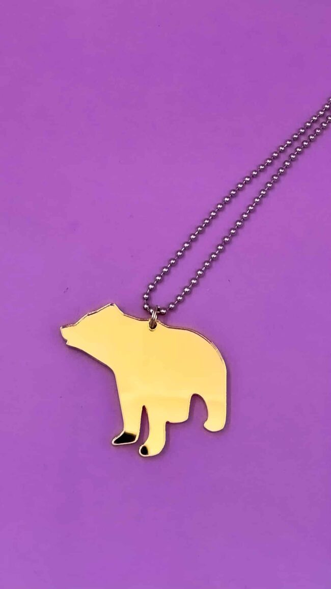 Björn Karhu pieni kaulakoru kulta peili titiMadam Jewelry Björn Karhu pieni kaulakoru kulta peili titiMadam Jewelry