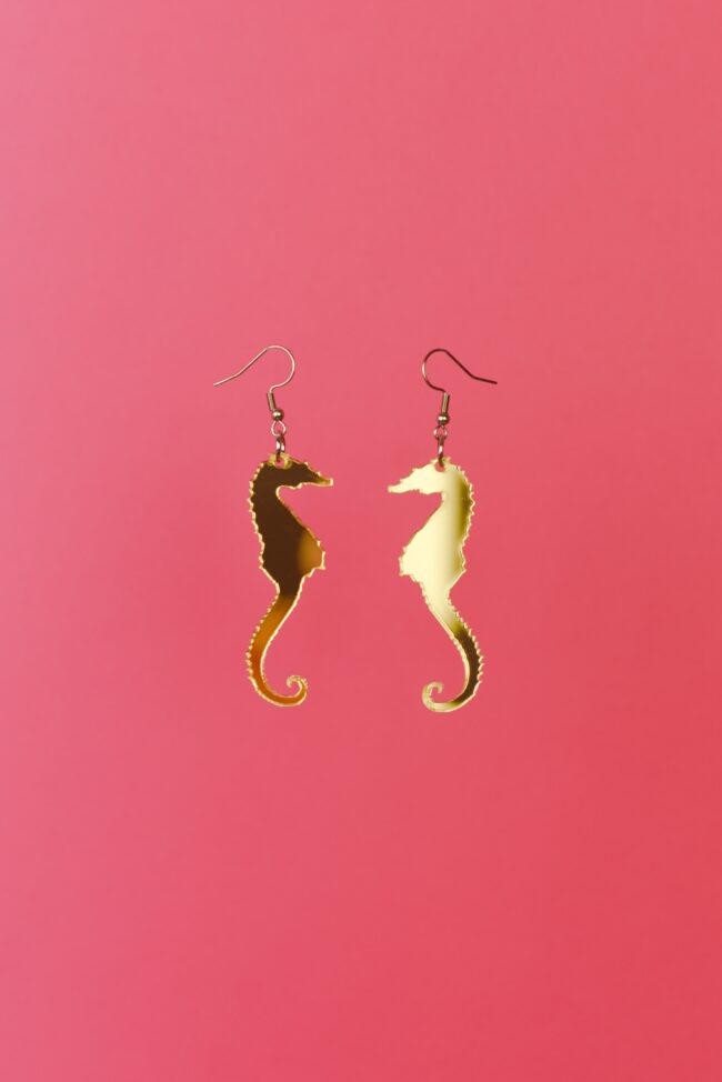 Sara Merihevonen Pienet Eläin Korvakorut Kulta Peili titiMadam Jewelry Sara Merihevonen Pienet Eläin Korvakorut Kulta Peili titiMadam Jewelry