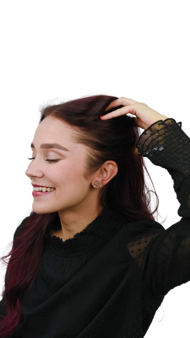 glitter-huulet-nappikorvakoru-kulta-mallli Huulet Pienet Glitter Nappikorvakorut titiMadam Jewelry