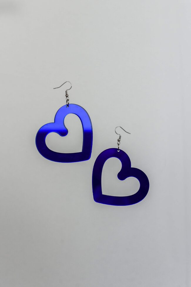 Sydän korvakorut sininen peili titiMadam Jewelry Sydän korvakorut sininen peili titiMadam Jewelry