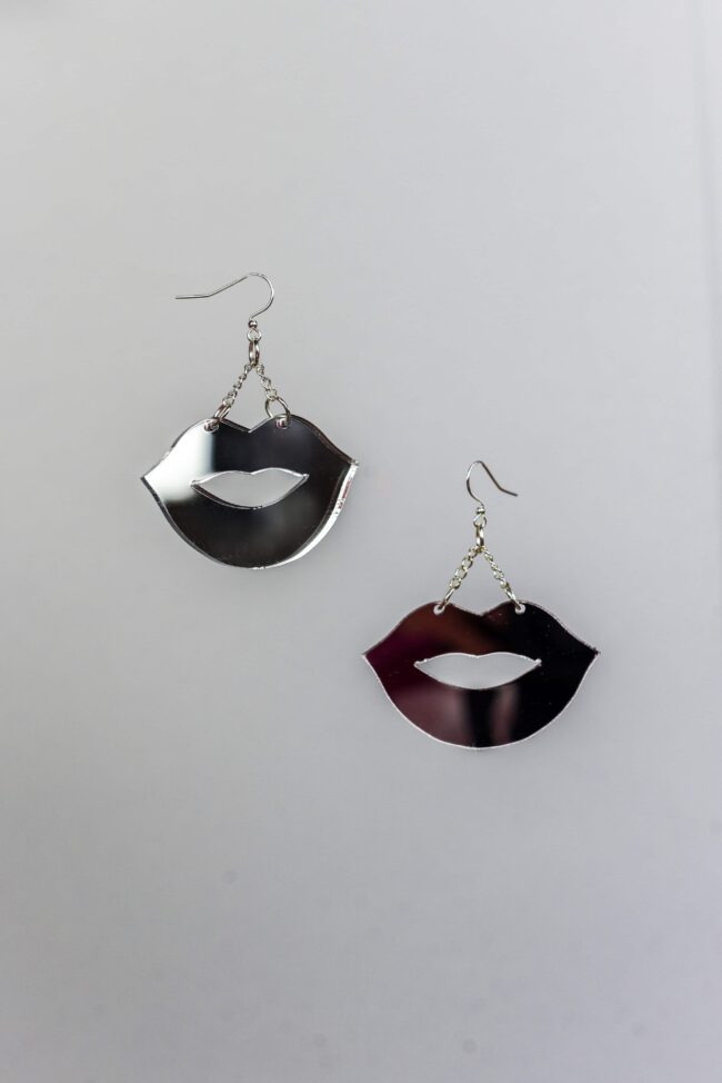 Isot roikkuvat korvakorut Huulet Hopea Peili titiMadam Jewelry Isot roikkuvat korvakorut Huulet Hopea Peili titiMadam Jewelry