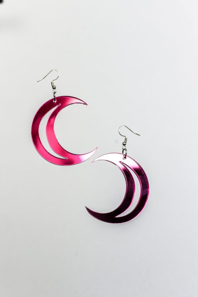 Kuu korvakorut pinkki peili titiMadam Jewelry Kuu korvakorut pinkki peili titiMadam Jewelry