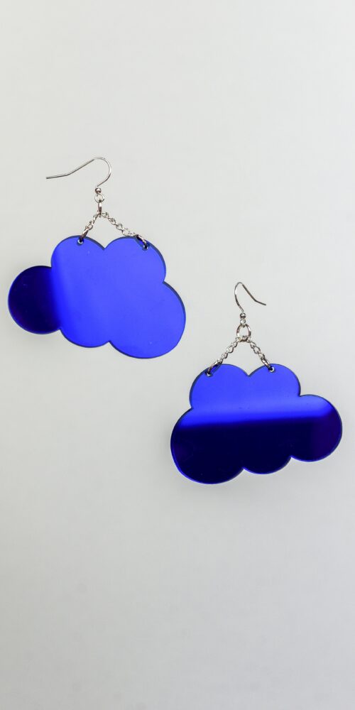 Pilvi korvakorut sininen peili titiMadam Jewelry