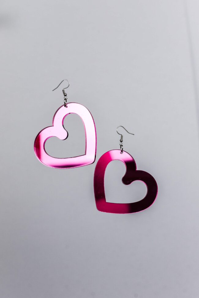 Sydän korvakorut pinkki peili titiMadam Jewelry Sydän korvakorut pinkki peili titiMadam Jewelry