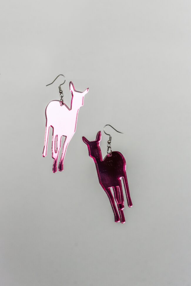 Juan Bambi isot korvakorut pinkki peili titiMadam Jewelry Juan Bambi isot korvakorut pinkki peili titiMadam Jewelry