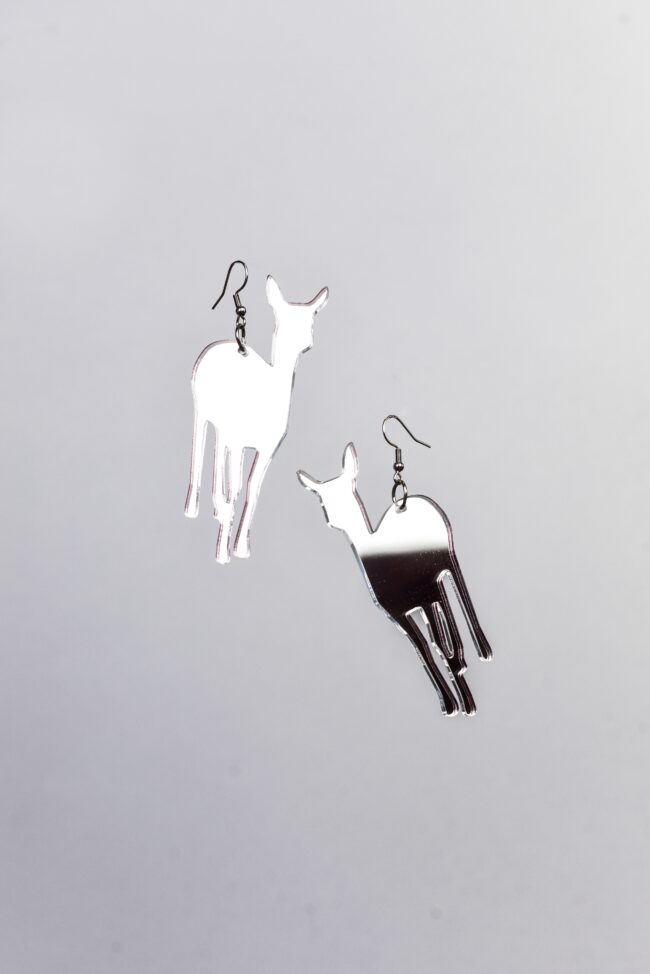 Juan Bambi isot korvakorut hopea peili titiMadam Jewelry Juan Bambi isot korvakorut hopea peili titiMadam Jewelry