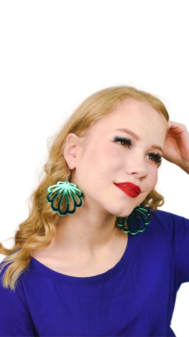 simpukka-vihreä-peili-malli simpukka-vihreä-peili-malli