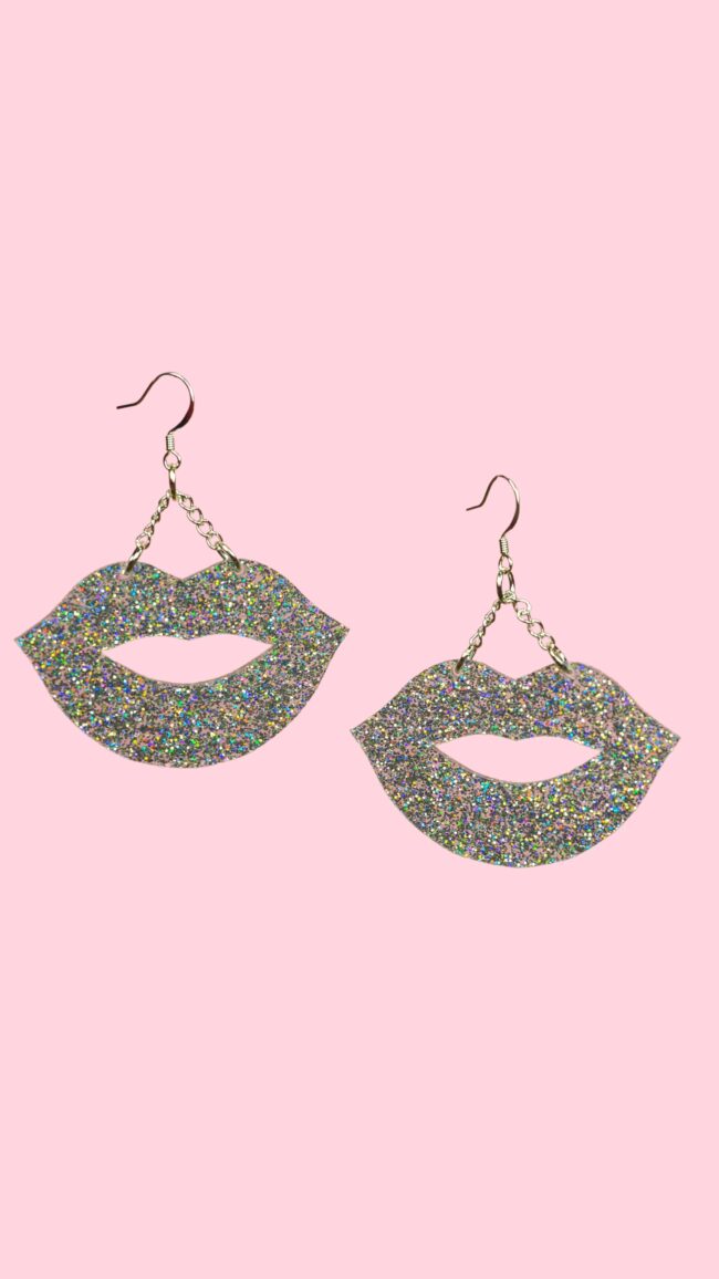 Glitter Huulet Isot Roikkuvat Korvakorut Hopea titiMadam Jewelry Glitter Huulet Isot Roikkuvat Korvakorut Hopea titiMadam Jewelry