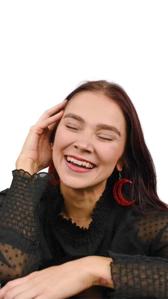 Glitter Kuu Isot Korvakorut punainen titiMadam Jewelry Glitter Kuu Isot Korvakorut punainen titiMadam Jewelry