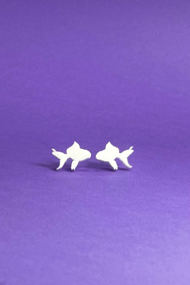 kultakala-nappikorvakorut-valkoinen Kultaka Pienet Nappikorvakorut titiMadam Jewelry