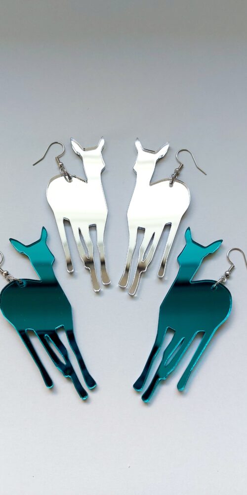 Isot Juan Bambi Korvakorut hopea jade peili titiMadam Jewelry