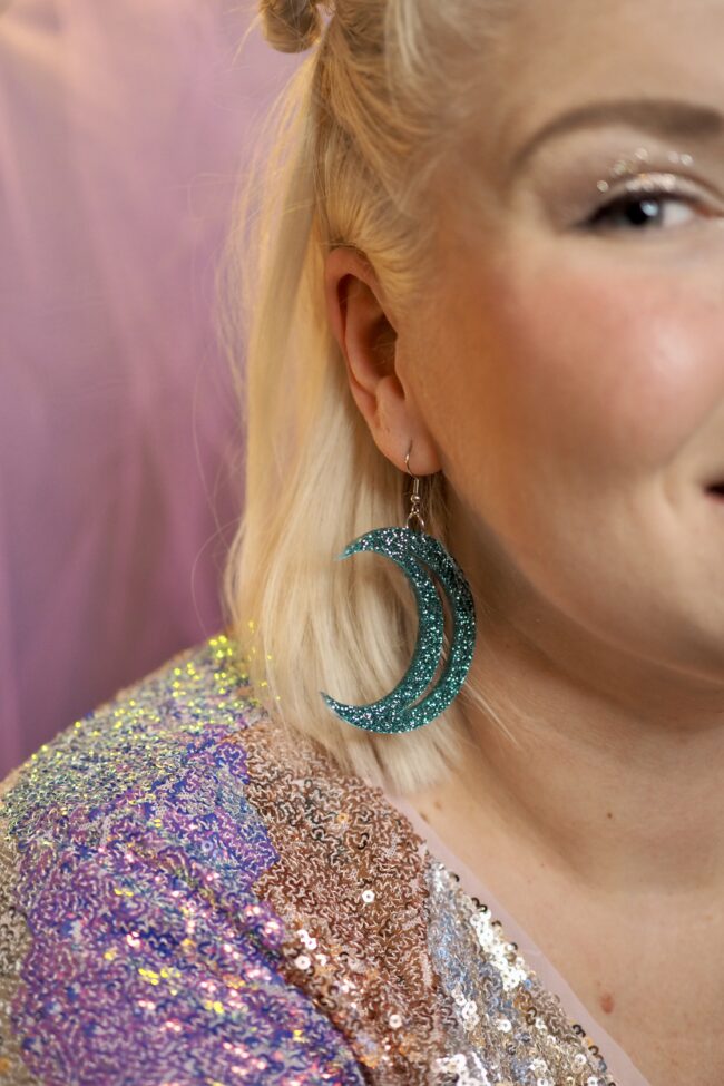 Glitter Kuu Isot Korvakorut jade titiMadam Jewelry Glitter Kuu Isot Korvakorut jade titiMadam Jewelry