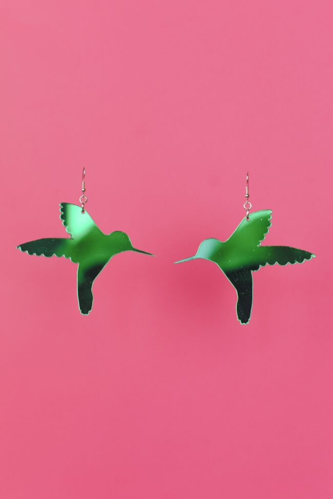 Vilma Kolibri Lintu Korvakorut Vihreä Peili titiMadam Jewelry Vilma Kolibri Lintu Korvakorut Vihreä Peili titiMadam Jewelry