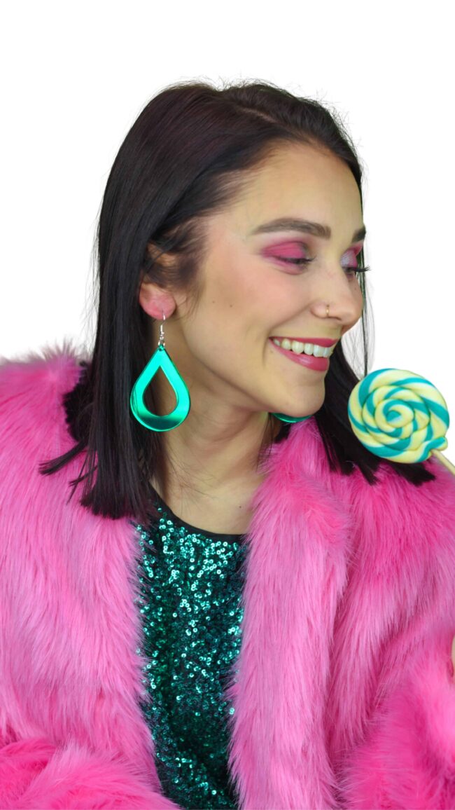 pisara-vihreä-peili-isot-korvakorut-koukku-malli pisara-vihreä-peili-isot-korvakorut-koukku titiMadam