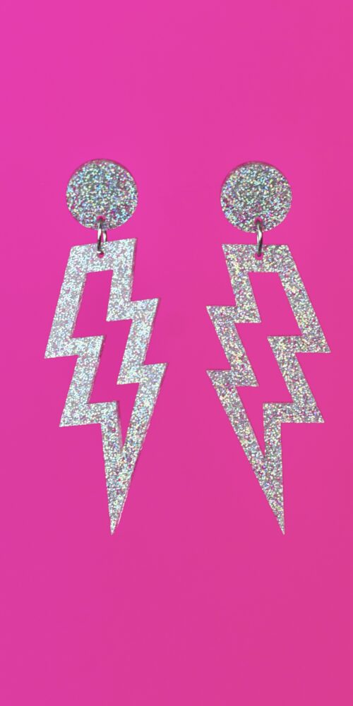 Glitter Salama korvakorut hopea titiMadam Jewelry verkkokaupasta