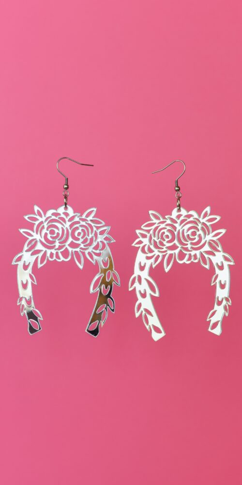 Isot Statement Onnenkenkä korvakorut hopea peili titiMadam Jewelry