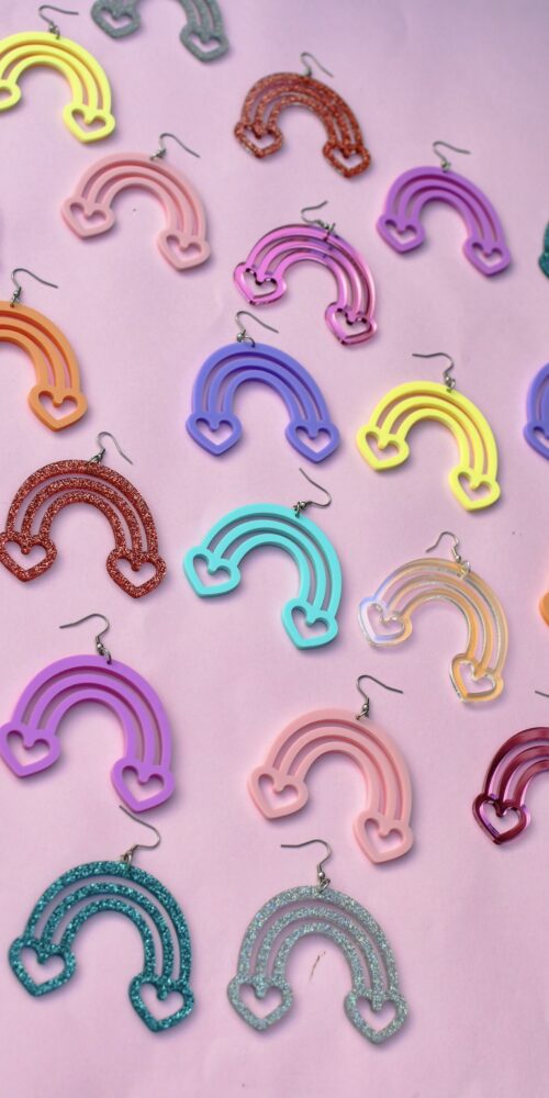 Sateenkaari Isot Värikkäät Statement Korvakorut titiMadam Jewelry