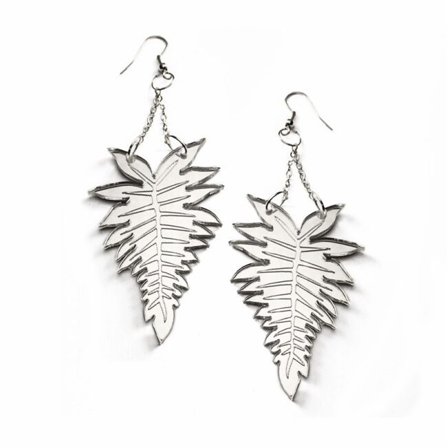 Fern hopea peili isot korvakorut titiMadam Jewelry Fern hopea peili isot korvakorut titiMadam Jewelry