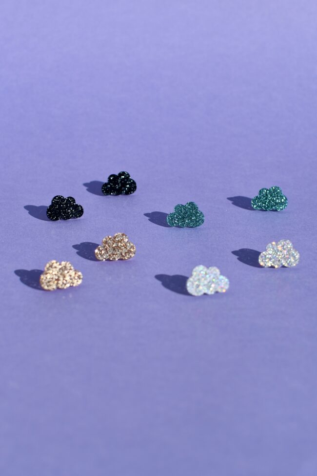 Pienet Pilvi glitter Nappikorvakorut titiMadam Jewelry Pienet Pilvi glitter Nappikorvakorut titiMadam Jewelry