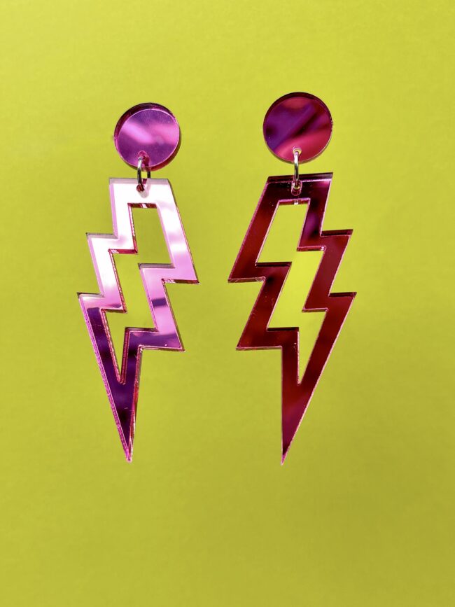 salama.tapilla.pinkki.peili Keltainen Peili Pisara Isot Korvakorut titiMdam jewelry