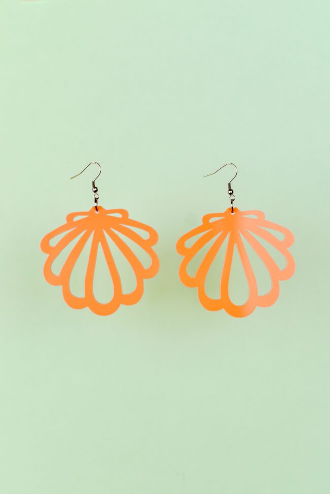 Simpukka korvakorut persikka titiMadam Jewelry