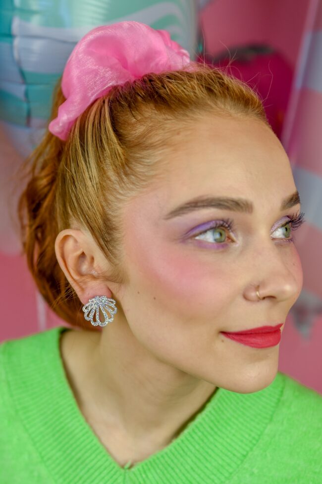 simpukka.nappikorvakorut.hopea.glitter.malli Pienet Simpukka Glitter Nappikorvakorut Hopea Glitter titiMadam Jewelry