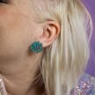 Simpukka Pienet Glitter Nappikorvakorut Jade titiMadam Jewelry