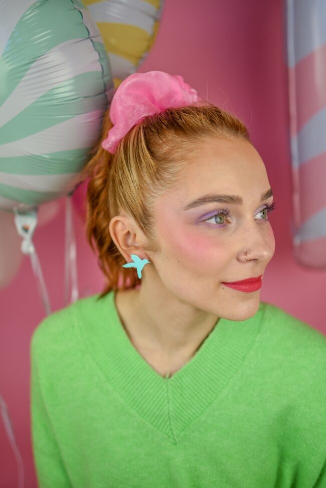 Kolibri Pienet Eläin Nappikorvakorut Minttu Kolibri Pienet Söpöt Eläin Nappikorvakorut Minttu