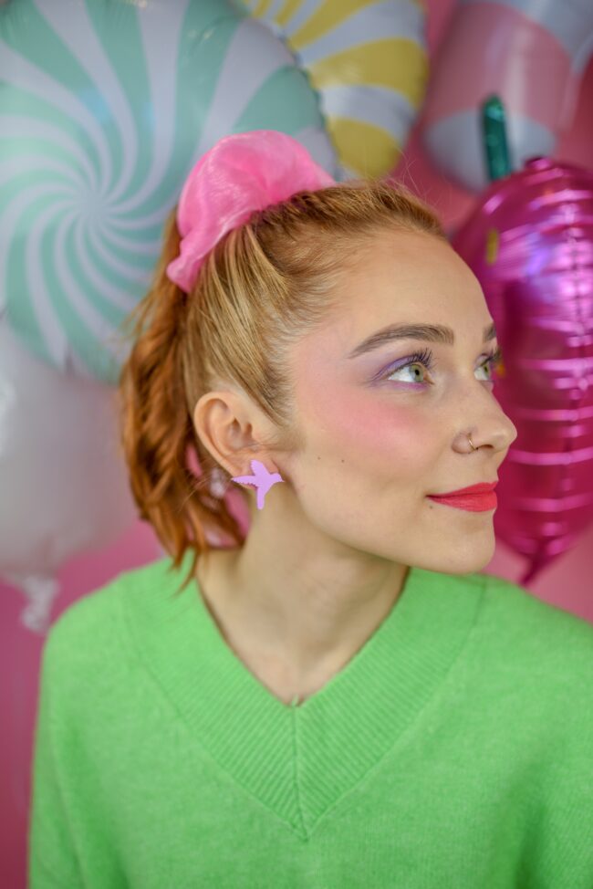 Kolibri Pienet Eläin Nappikorvakorut Useita Värejä Kolibri Pienet Söpöt Eläin Nappikorvakorut Purkkapinkki