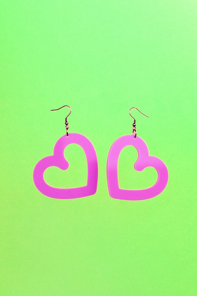 Isot Sydän Korvakorut Purkkapinkki titiMadam Jewelry Isot Sydän Korvakorut Purkkapinkki titiMadam Jewelry